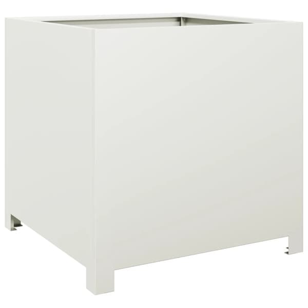 vidaXL Plantekasse hvit 50x50x50 cm cortenstål