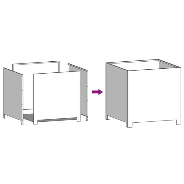 vidaXL Plantekasse hvit 50x50x50 cm cortenstål