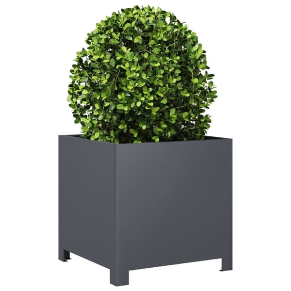 vidaXL Plantekasse antrasitt 40x40x40 cm stål