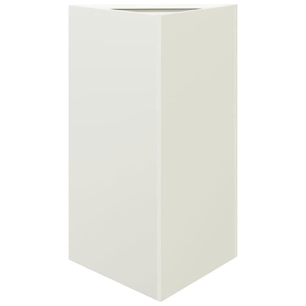 vidaXL Odlingslåda vit triangulär 50x43x75 cm stål