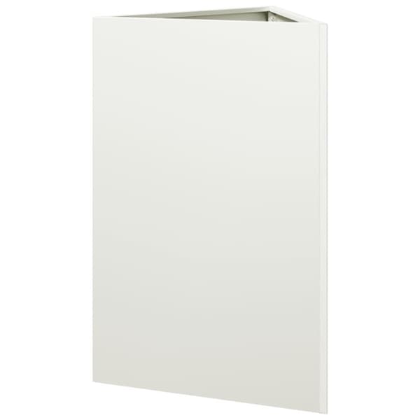 vidaXL Odlingslåda vit triangulär 50x43x75 cm stål