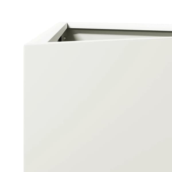 vidaXL Odlingslåda vit triangulär 50x43x75 cm stål