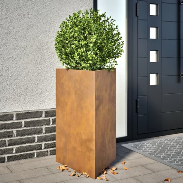 vidaXL Havekrukker 2 stk Trekantet 50x43x75 cm Forvitringsstål