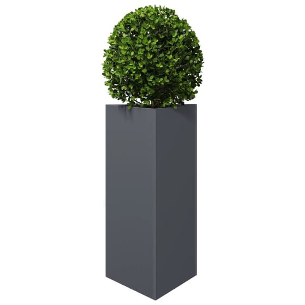 vidaXL Plantekasse antrasitt trekantet 40x34,5x70 cm stål