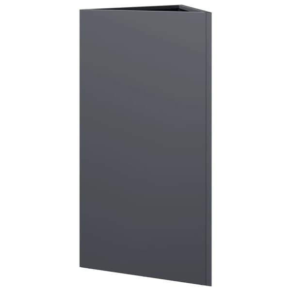 vidaXL Plantekasse antrasitt trekantet 40x34,5x70 cm stål