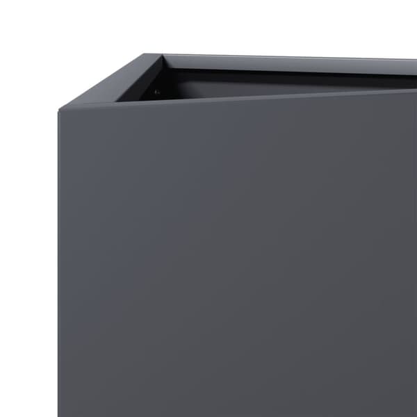 vidaXL Plantekasse antrasitt trekantet 40x34,5x70 cm stål