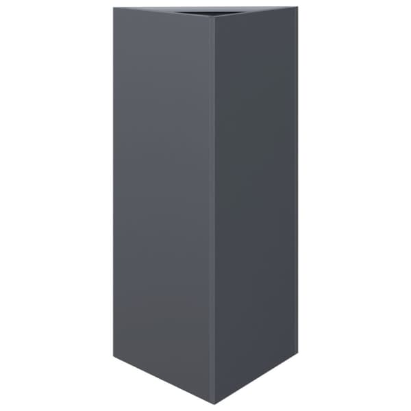 vidaXL Plantekasse antrasitt trekantet 40x34,5x70 cm stål