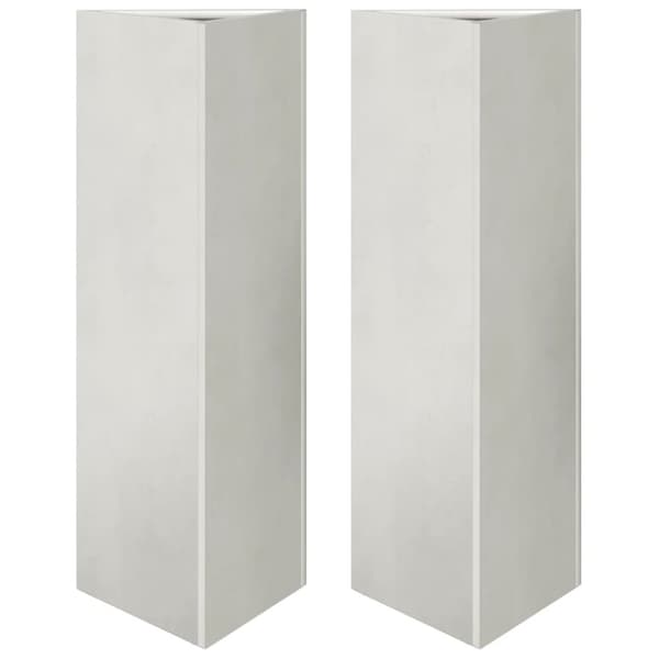 vidaXL plantekrukker 2 stk. 30x26x75 cm trekantet rustfrit stål sort