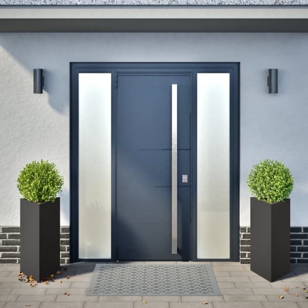 vidaXL plantekrukker 2 stk. 40x34,5x70 cm trekantet stål sort