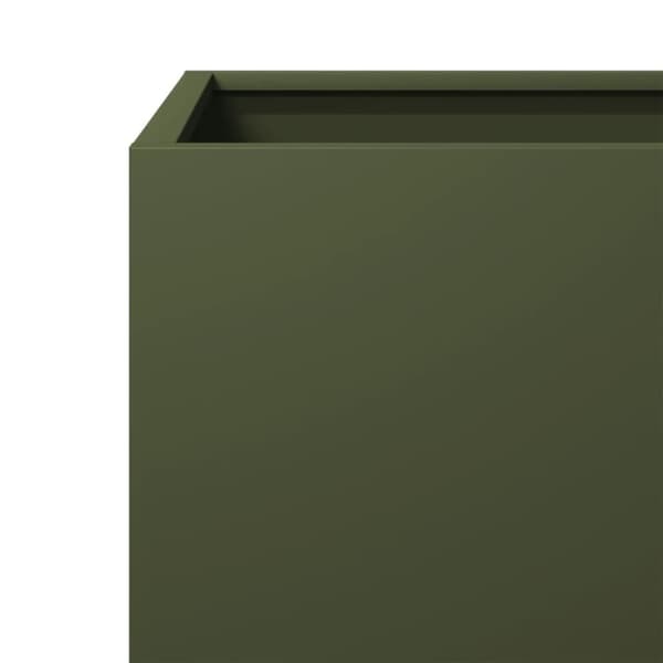 vidaXL Plantekasser 2 stk olivengrønn 30x30x30 cm stål