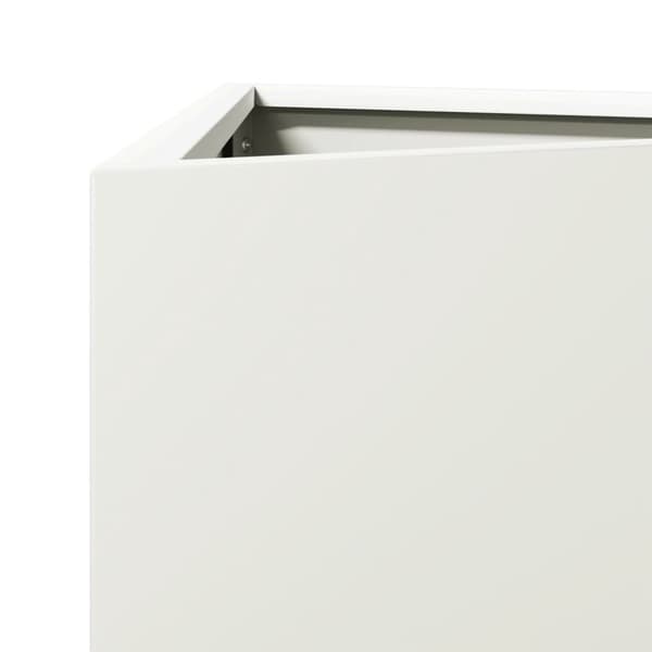 vidaXL Plantekasse hvit trekantet 40x34,5x70 cm stål