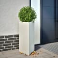 Miniatyrbilde 2 av 11: vidaXL Plantekasse hvit trekantet 40x34,5x70 cm stål
