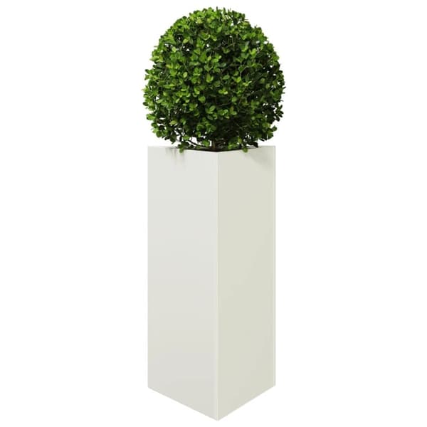 vidaXL plantekrukke 40x34,5x70 cm trekantet stål hvid