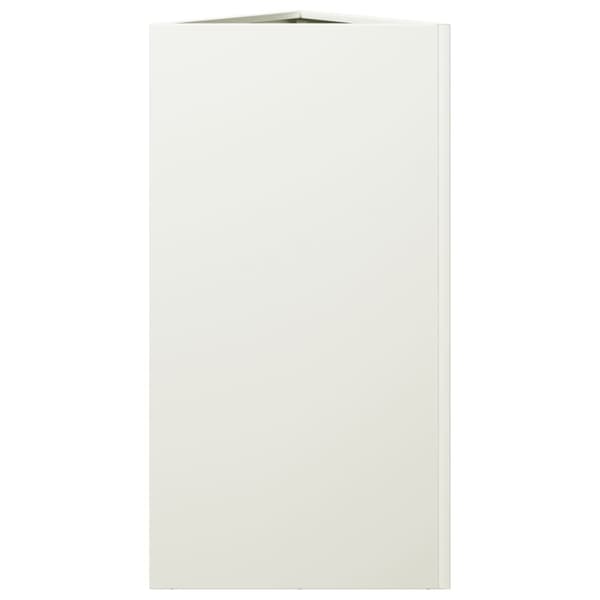 vidaXL plantekrukke 40x34,5x70 cm trekantet stål hvid