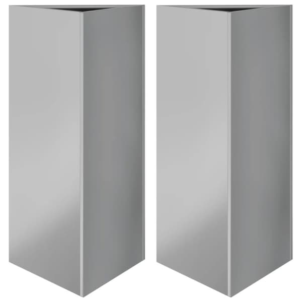 vidaXL plantekasser 2stk. 40x40x75 cm trekantet galvaniseret stål
