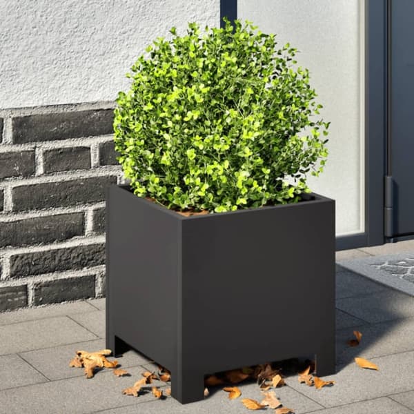 vidaXL plantekasser 2 stk. 30x30x30 cm stål sort