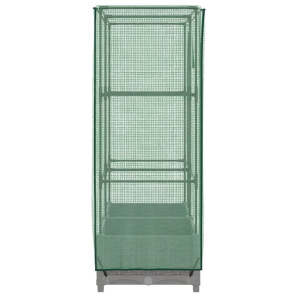 vidaXL højbed med drivhusovertræk 80x40x123 cm rattan-look