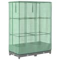 Miniatyrbillede 7 af 10: vidaXL højbed med drivhusovertræk 80x40x123 cm rattan-look