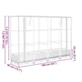 Miniatyrbilde 10 av 10: vidaXL Høyseng med drivhustrekk rottingutseende 160x40x123 cm