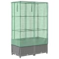 Miniatyrbillede 7 af 10: vidaXL højbed med drivhusovertræk 80x40x138 cm rattan-look