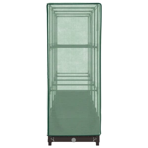 vidaXL højbed med drivhusovertræk 160x40x123 cm rattan-look