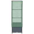 Miniatyrbillede 6 af 10: vidaXL højbed med drivhusovertræk 40x40x139 cm rattan-look