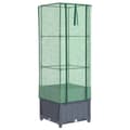 Miniatyrbillede 1 af 10: vidaXL højbed med drivhusovertræk 40x40x139 cm rattan-look