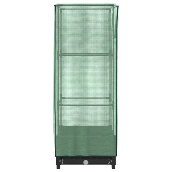 vidaXL højbed med drivhusovertræk 40x40x123 cm rattan-look
