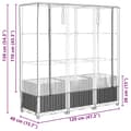 Miniatyrbillede 10 af 10: vidaXL højbed med drivhusovertræk 120x40x138 cm rattan-look