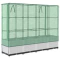 Miniatyrbillede 7 af 10: vidaXL højbed med drivhusovertræk 160x40x138 cm rattan-look