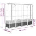 Miniatyrbillede 10 af 10: vidaXL højbed med drivhusovertræk 160x40x138 cm rattan-look