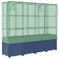 Miniatyrbillede 7 af 10: vidaXL højbed med drivhusovertræk 160x40x153 cm rattan-look