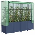 Miniatyrbillede 2 af 10: vidaXL højbed med drivhusovertræk 160x40x153 cm rattan-look
