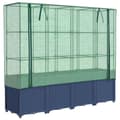 Miniatyrbillede 1 af 10: vidaXL højbed med drivhusovertræk 160x40x153 cm rattan-look
