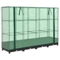 Miniatyrbillede 1 af 10: vidaXL højbed med drivhusovertræk 160x40x123 cm rattan-look