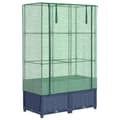 Miniatyrbillede 3 af 10: vidaXL højbed med drivhusovertræk 80x40x138 cm rattan-look