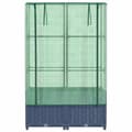Miniatyrbillede 5 af 10: vidaXL højbed med drivhusovertræk 80x40x138 cm rattan-look