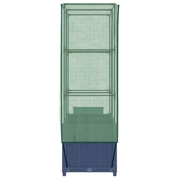 vidaXL højbed med drivhusovertræk 80x40x138 cm rattan-look
