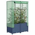 Miniatyrbillede 2 af 10: vidaXL højbed med drivhusovertræk 80x40x138 cm rattan-look