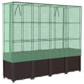 Miniatyrbillede 7 af 10: vidaXL højbed med drivhusovertræk 160x40x153 cm rattan-look
