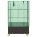 Miniatyrbillede 5 af 10: vidaXL højbed med overtræk og hjul 80x50x182 cm rattan-look