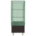 Miniatyrbillede 6 af 10: vidaXL højbed med overtræk og hjul 80x50x182 cm rattan-look