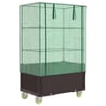 Miniatyrbillede 1 af 10: vidaXL højbed med overtræk og hjul 80x50x182 cm rattan-look