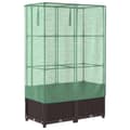 Miniatyrbillede 7 af 10: vidaXL højbed med drivhusovertræk 80x40x138 cm rattan-look