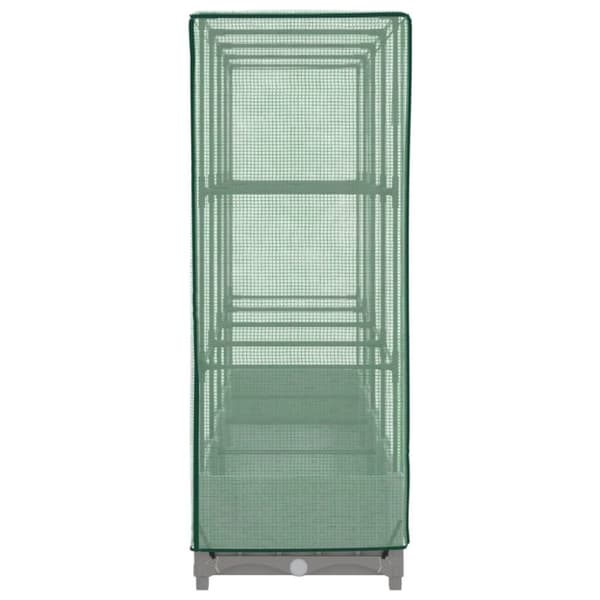 vidaXL højbed med drivhusovertræk 160x40x123 cm rattan-look