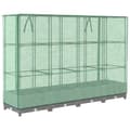 Miniatyrbillede 7 af 10: vidaXL højbed med drivhusovertræk 160x40x123 cm rattan-look