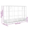 Miniatyrbillede 10 af 10: vidaXL højbed med drivhusovertræk 160x40x123 cm rattan-look