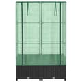 Miniatyrbillede 5 af 10: vidaXL højbed med drivhusovertræk 80x40x138 cm rattan-look