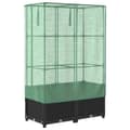Miniatyrbillede 7 af 10: vidaXL højbed med drivhusovertræk 80x40x138 cm rattan-look