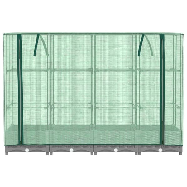 vidaXL Høyseng med drivhustrekk rottingutseende 160x40x123 cm